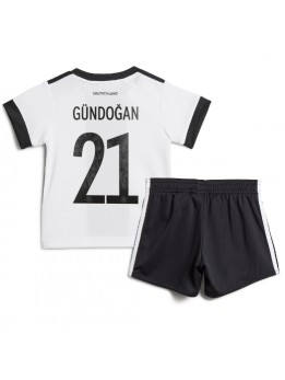 Billige Tyskland Ilkay Gundogan #21 Hjemmedraktsett Barn VM 2022 Kortermet (+ Korte bukser)